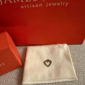 James Avery Silver Open Heart Charm